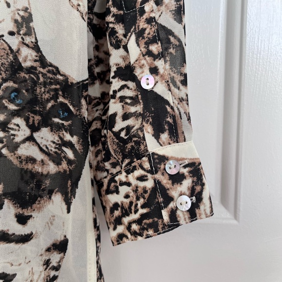 H&M Conscious Collection Sheer Cat Maxi Duster / Shirtdress - Picture 7 of 10